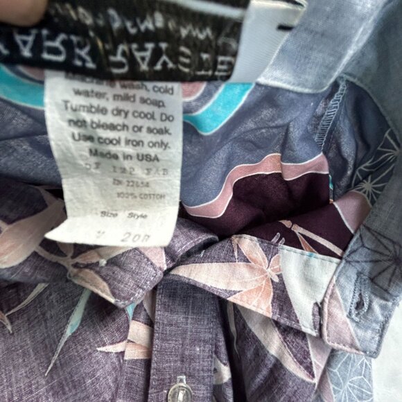 Vintage Mark Raysten Short Sleeve Button-Up Hawaiian Shirt Medium Mixed Print - Picture 4 of 7